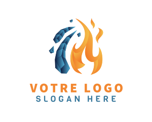 Fire & Ice Temperature Logo