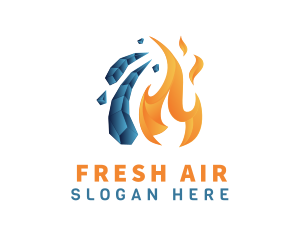 Fire & Ice Temperature logo design