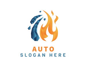 Cold - Fire & Ice Temperature logo design