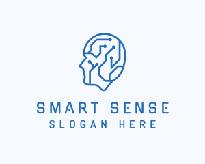 Intelligence - IT Artificial Intelligence Mind logo design