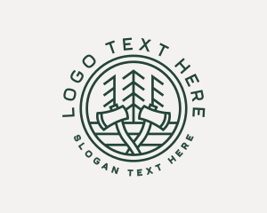 Craftsman - Lumberjack Forest Axe logo design