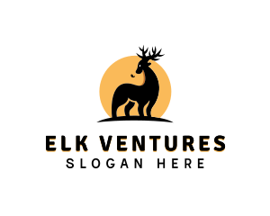 Wild Elk Sun logo design