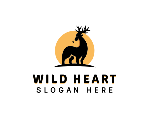 Wild Elk Sun logo design