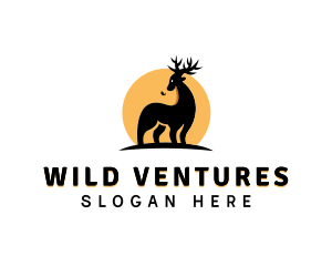 Wild - Wild Elk Sun logo design