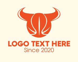 Sports Equipment - Orange Basketball Horns logo design