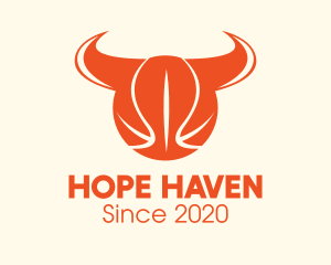 Sports Equipment - Orange Basketball Horns logo design