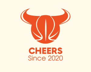 Bull - Orange Basketball Horns logo design