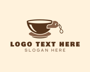 Cup And Saucer - Coffee Mug Price Tag logo design