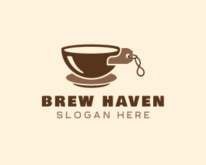 Brew - Coffee Mug Price Tag logo design