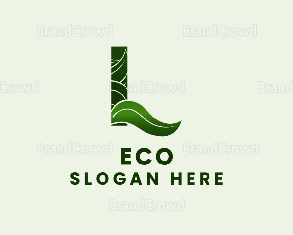 Organic Leaf Letter L Logo