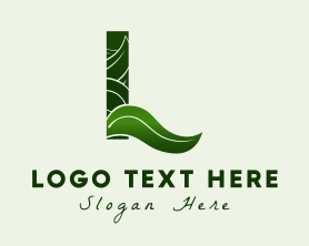 Foliage - Organic Leaf Letter L logo design