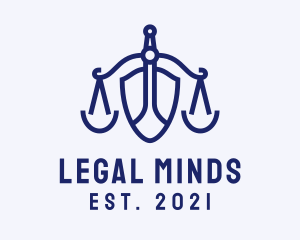 Jurist - Justice Scale Shield logo design