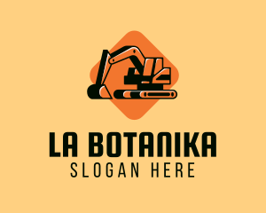 Construction Excavator Machine  Logo