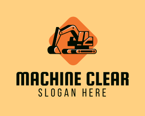 Construction Excavator Machine  Logo