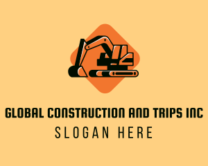 Construction Excavator Machine  logo design