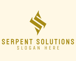 Geometric Gold Letter S  logo design