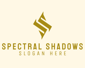 Geometric Gold Letter S  logo design