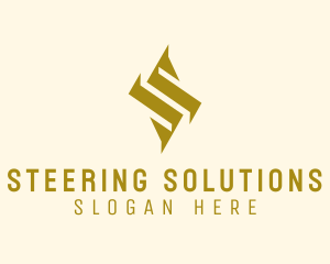 Geometric Gold Letter S  logo design