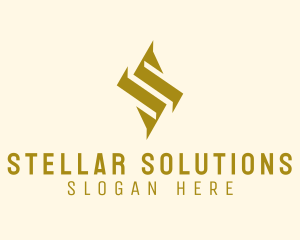 Geometric Gold Letter S  logo design