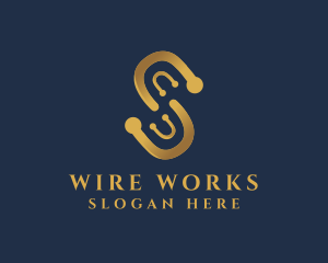 Wire - Wire Circuit Letter S logo design