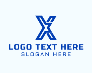 Cyber Geometric Letter X Logo