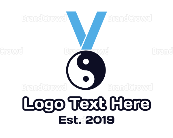 Chinese Yin & Yang Medal Logo