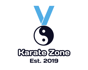Karate - Chinese Yin & Yang Medal logo design