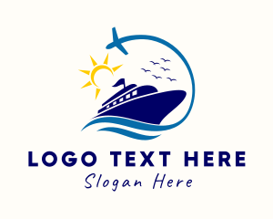 Ship - Vacation Trip Cruise logo design