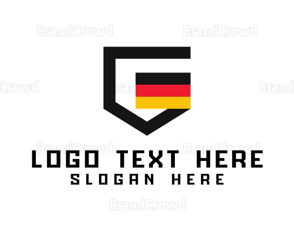 German Letter G Flag Logo