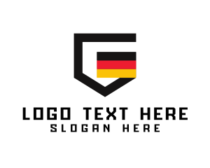 National - German Letter G Flag logo design