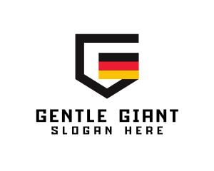 German Letter G Flag logo design