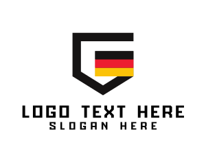 Defense - German Letter G Flag logo design