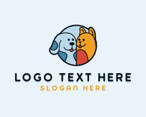 Cute - Happy Dog Cat logo design