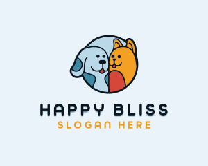 Happy Dog Cat logo design