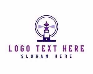 Tower - Lighthouse Beacon Tower logo design