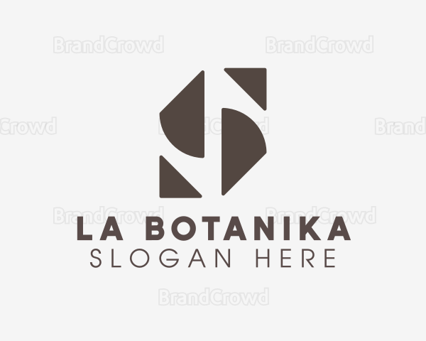 Brown Elegant Letter S Logo