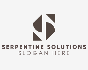 Brown Elegant Letter S logo design