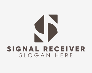 Brown Elegant Letter S logo design