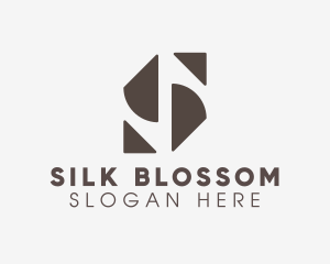 Brown Elegant Letter S logo design