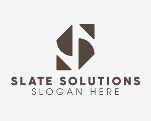 Brown Elegant Letter S logo design