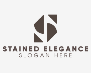 Brown Elegant Letter S logo design