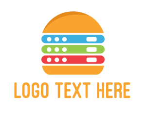 Burger Bar - Computer Server Burger logo design
