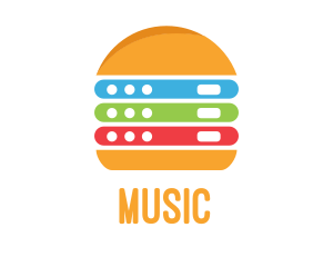 Computer Server Burger Logo