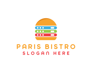 Computer Server Burger logo design