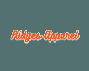 Simple Retro Apparel logo design