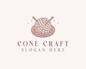 Hands Crochet Yarn logo design