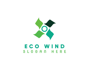 Windmill - Flag Propeller Windmill logo design