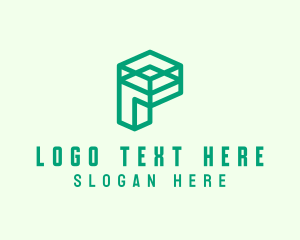 Logistic Service - Generic 3D Letter P Company logo design