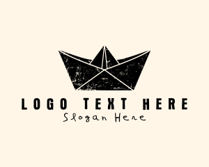 Ferry - Rustic Paper Boat logo design