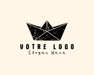 Vacation - Rustic Paper Boat logo design
